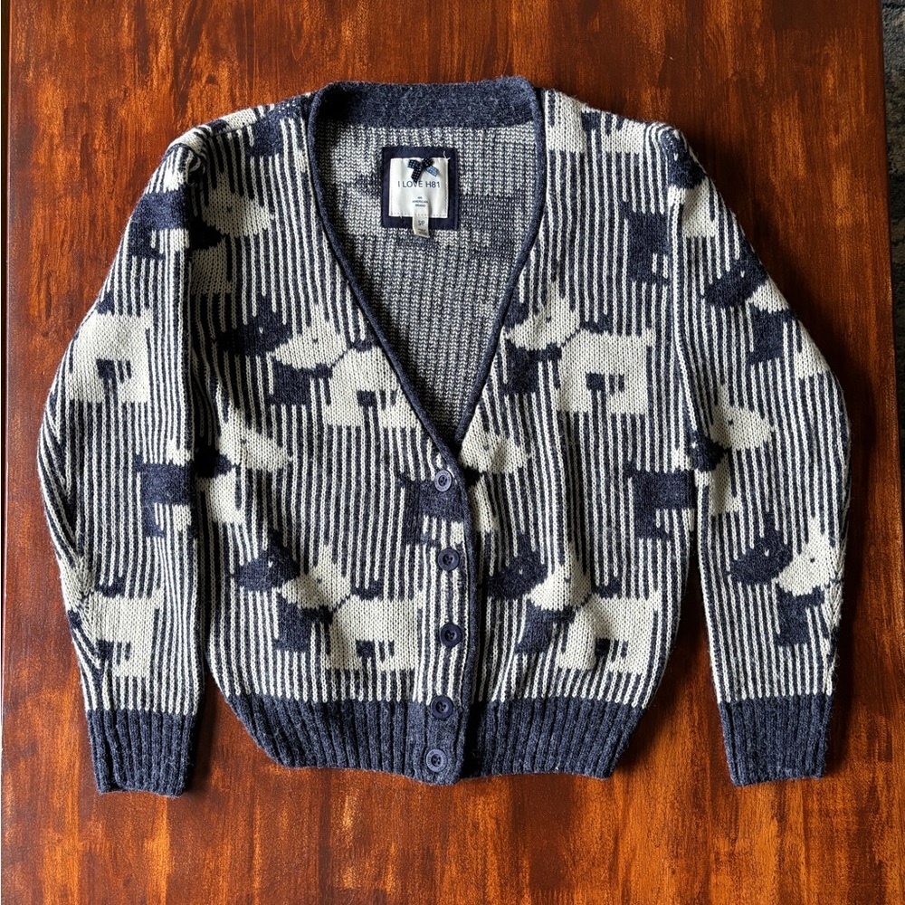 Forever 21 Cardigan Scottish Dog Vintage Women’s Small RARE